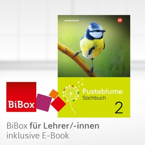 Produktabbildung zu Pusteblume Sachunterricht – Ausgabe 2026 für Baden-Württemberg, Bremen, Hessen, Niedersachsen, Nordrhein-Westfalen, Rheinland-Pfalz, Saarland und Schleswig-Holstein - BiBox - Das digitale Unterrichtssystem 2 - Einzellizenz für Lehrer/-innen (Dauerlizenz)