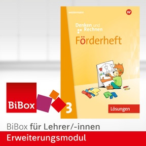 Produktabbildung zu Denken und Rechnen - Ausgabe 2025 für Grundschulen in den östlichen Bundesländern - BiBox - Erweiterungsmodul Lösungen Förderheft 3 - Einzellizenz für Lehrer/-innen (Dauerlizenz)