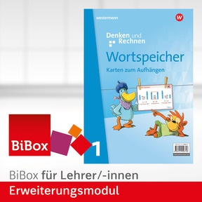 Produktabbildung zu Denken und Rechnen - Ausgabe 2025 für Grundschulen in den östlichen Bundesländern - BiBox - Erweiterungsmodul Wortspeicherkarten 1 - Einzellizenz für Lehrer/-innen (Dauerlizenz)