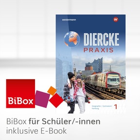 Produktabbildung zu Diercke Praxis SI: Arbeits- und Lernbuch - Ausgabe 2025 für Gymnasien in Hamburg - BiBox - Das digitale Unterrichtssystem 1 - Klassensatz PrintPlus (1 Schuljahr)