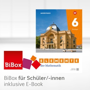 Produktabbildung zu Elemente der Mathematik SI - Ausgabe 2026 für Thüringen - BiBox - Das digitale Unterrichtssystem 6 - Klassensatz PrintPlus (1 Schuljahr)
