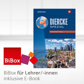 Produktabbildung zu Diercke Spezial – Aktuelle Ausgabe für die Sekundarstufe II - BiBox – Das digitale Unterrichtssystem Deutschland in Europa - Einzellizenz für Lehrer/-innen (Dauerlizenz)