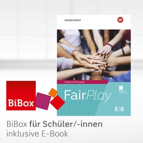 Produktabbildung zu Fair Play – Praktische Philosophie in Nordrhein-Westfalen – Ausgabe 2027 - BiBox – Das digitale Unterrichtssystem 5/6 - Klassensatz PrintPlus (1 Schuljahr)