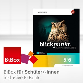 Produktabbildung zu Blickpunkt Naturwissenschaften - Allgemeine Ausgabe 2025 - BiBox - Das digitale Unterrichtssystem 5/6 - Klassensatz PrintPlus (1 Schuljahr)
