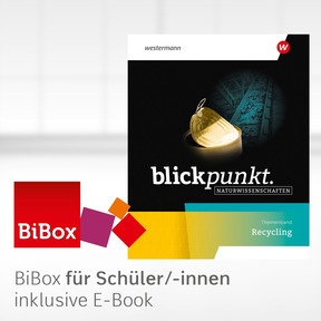 Produktabbildung zu Blickpunkt Naturwissenschaften – Themenbände - BiBox – Das digitale Unterrichtssystem Recycling - Einzellizenz für Schüler/-innen (1 Schuljahr)