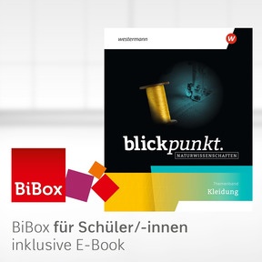 Produktabbildung zu Blickpunkt Naturwissenschaften – Themenbände - BiBox – Das digitale Unterrichtssystem Kleidung - Einzellizenz für Schüler/-innen (1 Schuljahr)