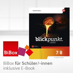 Produktabbildung zu Blickpunkt Chemie – Allgemeine Ausgabe 2026 - BiBox - Das digitale Unterrichtsystem 7/8 - Klassenlizenz Premium (1 Schuljahr)