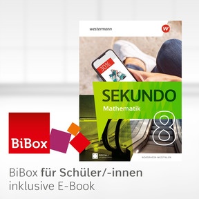 Produktabbildung zu Sekundo - Mathematik für differenzierende Schulformen - Ausgabe 2022 für Nordrhein-Westfalen - BiBox - Das digitale Unterrichtssystem 8 - Einzellizenz für Schüler/-innen (1 Schuljahr)
