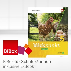 Produktabbildung zu Blickpunkt Biologie - Ausgabe 2024 für Sachsen - BiBox - Das digitale Unterrichtssystem 5 - Klassensatz PrintPlus (1 Schuljahr)