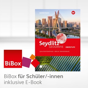 Produktabbildung zu Seydlitz Geografie – Aktuelle Ausgabe Sekundarstufe II in Berlin und Brandenburg - BiBox – Das digitale Unterrichtssystem Qualifikationsphase - Einzellizenz für Schüler/-innen (1 Schuljahr)