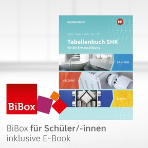 Produktabbildung zu Tabellenbuch SHK für die Erstausbildung - BiBox - Das digitale Unterrichtssystem - Einzellizenz für Schüler/-innen (4 Schuljahre) - 2. Auflage 2025