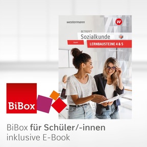Produktabbildung zu Betrifft Sozialkunde / Wirtschaftslehre - Ausgabe für Rheinland-Pfalz - BiBox - Das digitale Unterrichtssystem Lernbausteine 4 und 5 - Einzellizenz für Schüler/-innen (4 Schuljahre) - 5. Auflage 2024