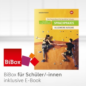 Produktabbildung zu Sprachpraxis: Ein Deutschbuch für Berufliche Schulen - Allgemeine Ausgabe - BiBox - Das digitale Unterrichtssystem - Einzellizenz für Schüler/-innen (4 Schuljahre) - 9. Auflage 2020