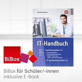Produktabbildung zu IT-Handbuch - BiBox - Das digitale Unterrichtssystem IT-Systemelektroniker/-in, Fachinformatiker/-in - Einzellizenz für Schüler/-innen (4 Schuljahre) - 11. Auflage 2020