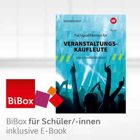 Produktabbildung zu Fachqualifikation für Veranstaltungskaufleute - BiBox - Das digitale Unterrichtssystem - Einzellizenz für Schüler/-innen (4 Schuljahre) - 4. Auflage 2019