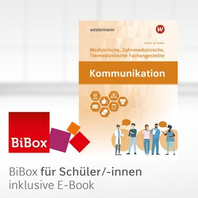 Produktabbildung zu Kommunikation - BiBox - Das digitale Unterrichtssystem für Medizinische, Zahnmedizinische und Tiermedizinische Fachangestellte - Einzellizenz für Schüler/-innen (4 Schuljahre) - 3. Auflage 2022