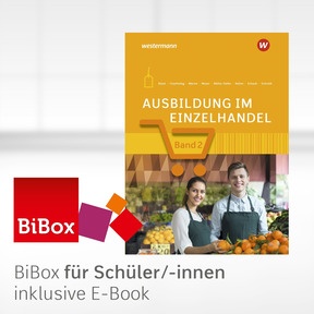 Produktabbildung zu Ausbildung im Einzelhandel - BiBox - Das digitale Unterrichtssystem 2. Ausbildungsjahr - Einzellizenz für Schüler/-innen (4 Schuljahre) - 11. Auflage 2021