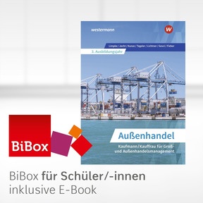 Produktabbildung zu Außenhandel - Kaufmann/Kauffrau für Groß- und Außenhandelsmanagement 3. Ausbildungsjahr - BiBox - Das digitale Unterrichtssystem - Einzellizenz für Schüler/-innen (4 Schuljahre) - 1. Auflage 2021
