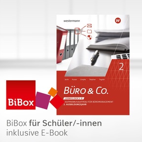 Produktabbildung zu Büro & Co. nach Lernfeldern - BiBox - Das digitale Unterrichtssystem Lernfeld 5 - 8 - Einzellizenz für Schüler/-innen (4 Schuljahre) - 3. Auflage 2021