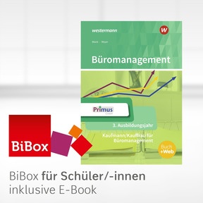 Produktabbildung zu Büromanagement - BiBox - Das digitale Unterrichtssystem 3. Ausbildungsjahr - Einzellizenz für Schüler/-innen (4 Schuljahre) - 3. Auflage 2021