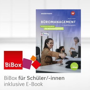 Produktabbildung zu Büromanagement - BiBox - Das digitale Unterrichtssystem 2. Ausbildungsjahr - Einzellizenz für Schüler/-innen (4 Schuljahre) - 5. Auflage 2026