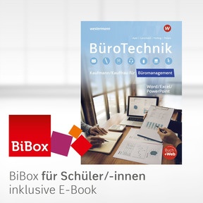 Produktabbildung zu BüroTechnik - Word / Excel / Powerpoint - BiBox - Das digitale Unterrichtssystem - Einzellizenz für Schüler/-innen (4 Schuljahre) - 6. Auflage 2025