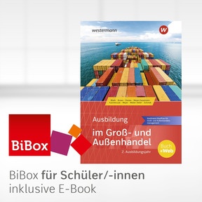 Produktabbildung zu Ausbildung im Groß- und Außenhandel - BiBox - Das digitale Unterrichtssystem 2. Ausbildungsjahr - Kaufmann/Kauffrau für Groß- und Außenhandel - Einzellizenz für Schüler/-innen (4 Schuljahre) - 6. Auflage 2021