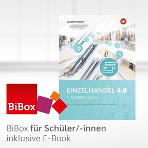 Produktabbildung zu Einzelhandel 4.0 - BiBox - Das digitale Unterrichtssystem 1. Ausbildungsjahr - Einzellizenz für Schüler/-innen (4 Schuljahre) - 3. Auflage 2025