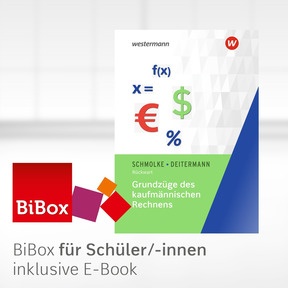 Produktabbildung zu Grundzüge des kaufmännischen Rechnens - BiBox - Das digitale Unterrichtssystem - Einzellizenz für Schüler/-innen (4 Schuljahre) - 2. Auflage 2020
