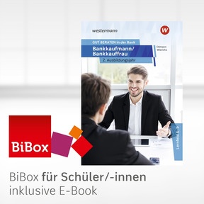 Produktabbildung zu GUT BERATEN in der Bank - BiBox - Das digitale Unterrichtssystem 2. Ausbildungsjahr - Einzellizenz für Schüler/-innen (4 Schuljahre) - 3. Auflage 2025