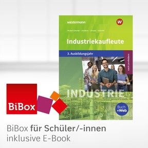 Produktabbildung zu Industriekaufleute - Ausgabe nach Ausbildungsjahren und Lernfeldern - BiBox - Das digitale Unterrichtssystem 3. Ausbildungsjahr - Einzellizenz für Schüler/-innen (4 Schuljahre) - 3. Auflage 2021