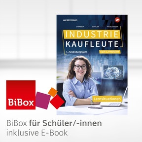 Produktabbildung zu Industriekaufleute - Ausgabe nach Ausbildungsjahren und Lernfeldern - BiBox - Das digitale Unterrichtssystem nach Lernfeldern 1. Ausbildungsjahr Lernsituationen - Einzellizenz für Schüler/-innen (4 Schuljahre) - 1. Auflage 2024