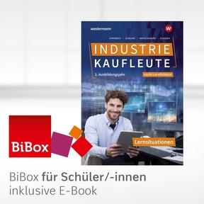 Produktabbildung zu Industriekaufleute - Ausgabe nach Ausbildungsjahren und Lernfeldern - BiBox - Das digitale Unterrichtssystem nach Lernfeldern 2. Ausbildungsjahr Lernsituationen - Einzellizenz für Schüler/-innen (4 Schuljahre) - 1. Auflage 2025