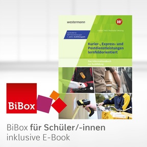 Produktabbildung zu Kurier-, Express- und Postdienstleistungen lernfeldorientiert: Das Informationsbuch zur Ausbildung - BiBox - Das digitale Unterrichtssystem 1. und 2. Ausbildungsjahr - Einzellizenz für Schüler/-innen (4 Schuljahre) - 4. Auflage 2026
