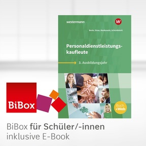 Produktabbildung zu Personaldienstleistungskaufleute - BiBox - Das digitale Unterrichtssystem 3. Ausbildungsjahr - Einzellizenz für Schüler/-innen (4 Schuljahre) - 4. Auflage 2021