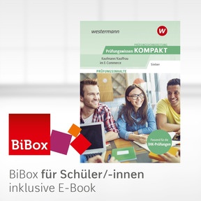 Produktabbildung zu Prüfungsvorbereitung Prüfungswissen KOMPAKT - Kaufmann/Kauffrau im E-Commerce - BiBox - Das digitale Unterrichtssystem - Einzellizenz für Schüler/-innen (4 Schuljahre) - 5. Auflage 2025