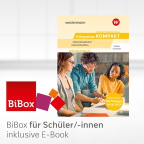 Produktabbildung zu Prüfungsvorbereitung Prüfungswissen KOMPAKT - Industriekaufmann/Industriekauffrau - BiBox - Das digitale Unterrichtssystem - Einzellizenz für Schüler/-innen (4 Schuljahre) - 9. Auflage 2024