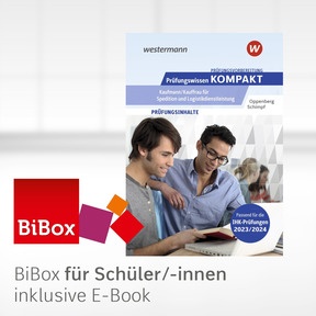 Produktabbildung zu Prüfungsvorbereitung Prüfungswissen KOMPAKT - Kaufmann/Kauffrau für Spedition und Logistikdienstleistung - BiBox - Das digitale Unterrichtssystem - Einzellizenz für Schüler/-innen (4 Schuljahre) - 6. Auflage 2023