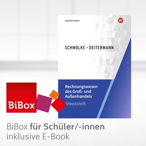 Produktabbildung zu Rechnungswesen des Groß- und Außenhandels - BiBox - Das digitale Unterrichtssystem Arbeitsheft - Einzellizenz für Schüler/-innen (4 Schuljahre) - 34. Auflage 2025