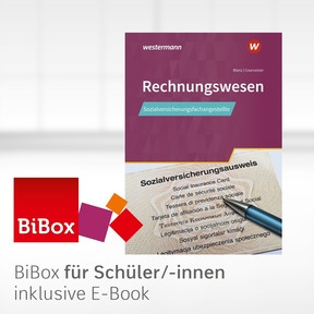 Produktabbildung zu Sozialversicherungsfachangestellte/Fachangestellte für Arbeitsmarktdienstleistungen - BiBox - Das digitale Unterrichtssystem Rechnungswesen - Einzellizenz für Schüler/-innen (4 Schuljahre) - 9. Auflage 2021