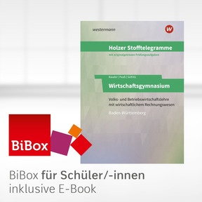 Produktabbildung zu Holzer Stofftelegramme Baden-Württemberg – Wirtschaftsgymnasium - BiBox - Das digitale Unterrichtssystem Volks- und Betriebswirtschaftslehre mit wirtschaftlichem Rechnungswesen - Einzellizenz für Schüler/-innen (4 Schuljahre) - 13. Auflage 2024