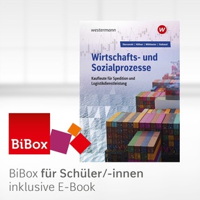 Produktabbildung zu Wirtschafts- und Sozialprozesse für Kaufleute für Spedition und Logistikdienstleistung - BiBox - Das digitale Unterrichtssystem - Einzellizenz für Schüler/-innen (4 Schuljahre) - 10. Auflage 2022