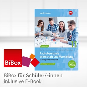 Produktabbildung zu Fachoberschule Wirtschaft und Verwaltung - BiBox - Das digitale Unterrichtssystem Klasse 11 - Einzellizenz für Schüler/-innen (4 Schuljahre) - 3. Auflage 2020