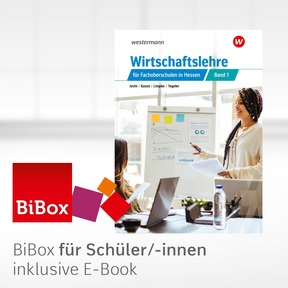 Produktabbildung zu Wirtschaftslehre für die Fachoberschulen in Hessen - BiBox - Das digitale Unterrichtssystem 1 - Einzellizenz für Schüler/-innen (4 Schuljahre) - 1. Auflage 2023