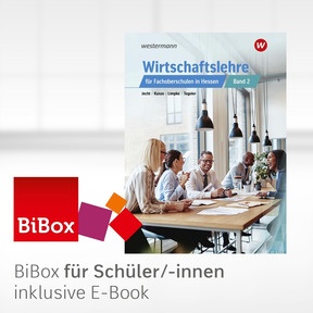 Produktabbildung zu Wirtschaftslehre für die Fachoberschulen in Hessen - BiBox - Das digitale Unterrichtssystem 2 - Einzellizenz für Schüler/-innen (4 Schuljahre) - 1. Auflage 2024
