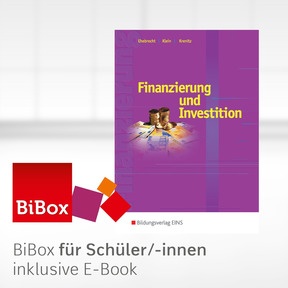 Produktabbildung zu Finanzierung und Investition - BiBox - Das digitale Unterrichtssystem - Einzellizenz für Schüler/-innen (4 Schuljahre) - 1. Auflage 2018