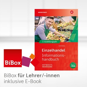 Produktabbildung zu Einzelhandel nach Ausbildungsjahren - BiBox - Das digitale Unterrichtssystem Informationshandbuch 2. Ausbildungsjahr - Kollegiumslizenz für Lehrer/-innen (1 Schuljahr) - 9. Auflage 2024