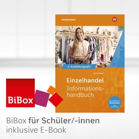 Produktabbildung zu Einzelhandel nach Ausbildungsjahren - BiBox - Das digitale Unterrichtssystem Informationshandbuch 3. Ausbildungsjahr - Klassensatz PrintPlus (1 Schuljahr) - 7. Auflage 2025