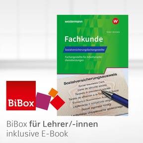 Produktabbildung zu Sozialversicherungsfachangestellte/Fachangestellte für Arbeitsmarktdienstleistungen - BiBox - Das digitale Unterrichtssystem Fachkunde - Kollegiumslizenz für Lehrer/-innen (1 Schuljahr) - 13. Auflage 2024