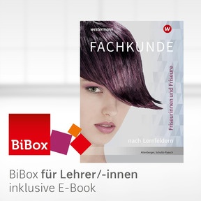 Produktabbildung zu Friseurinnen und Friseure  Fachkunde - BiBox - Das digitale Unterrichtssystem Fachkunde nach Lernfeldern - Kollegiumslizenz für Lehrer/-innen (1 Schuljahr) - 13. Auflage 2025